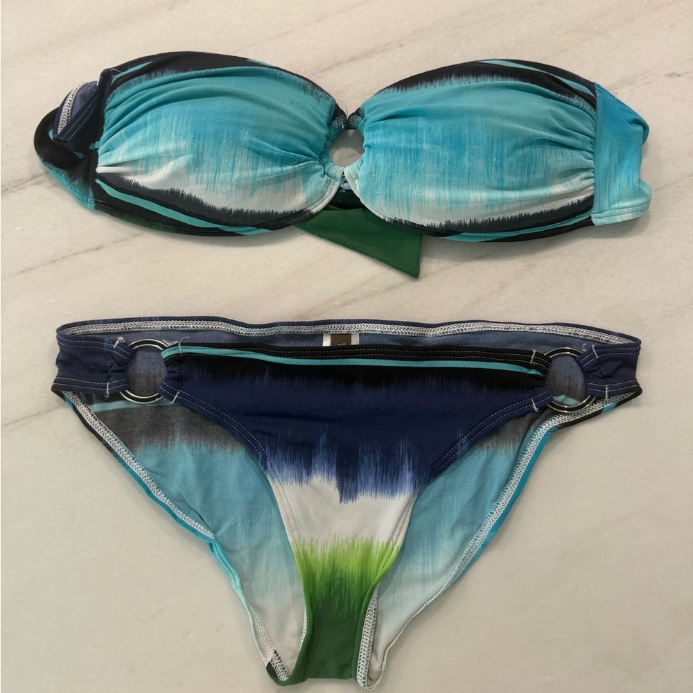 Tommy Bahama Blue Strapless Bikini Set